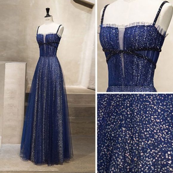 Starry Night Royal Blue Evening Dress (SIZE SMALL) - Picture 5 of 7